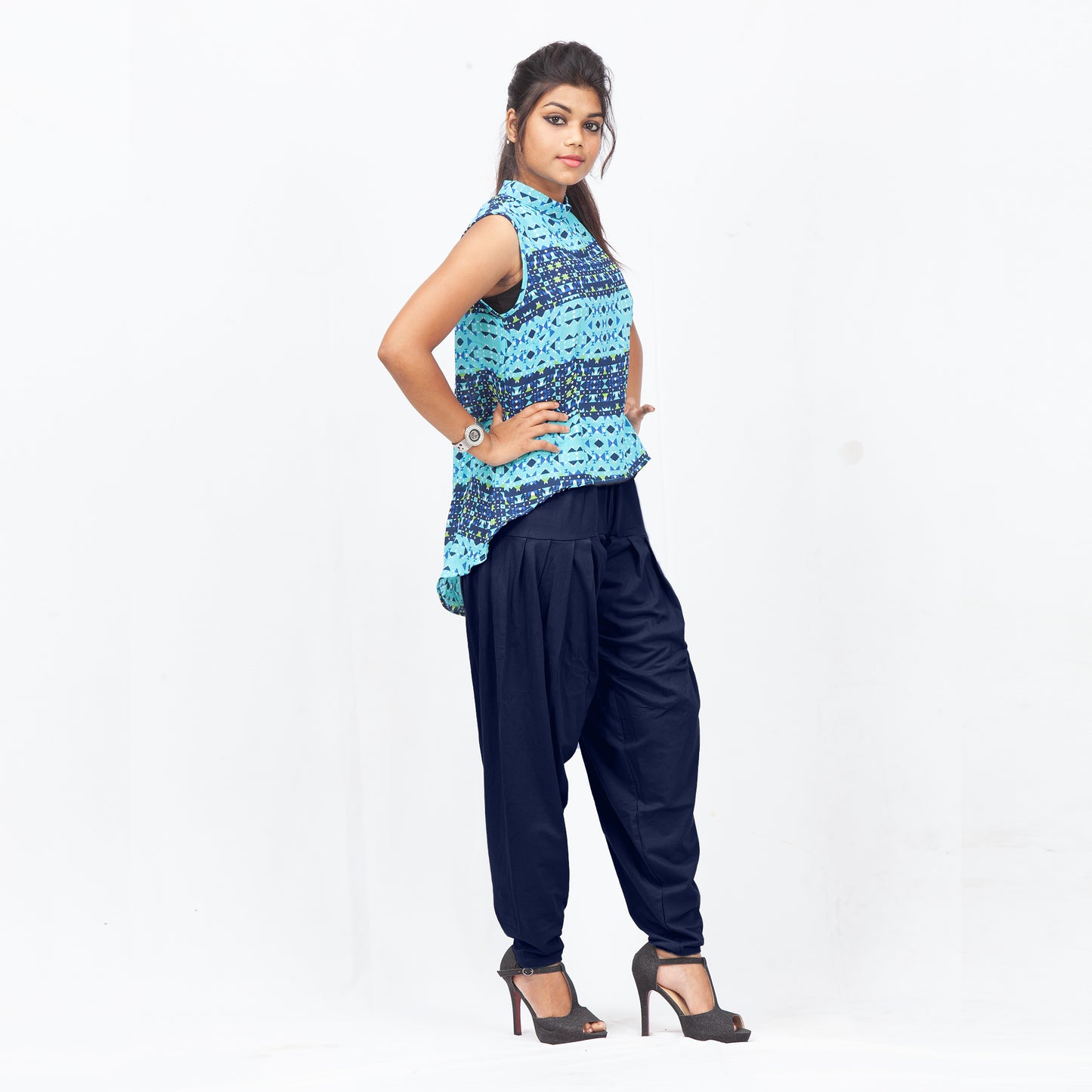 Premium Navy Blue Patiala