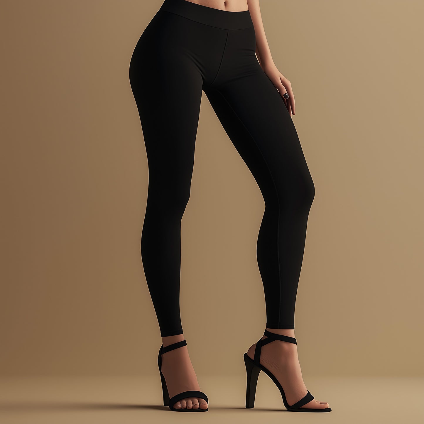 Elegant Black Ankle Leggings