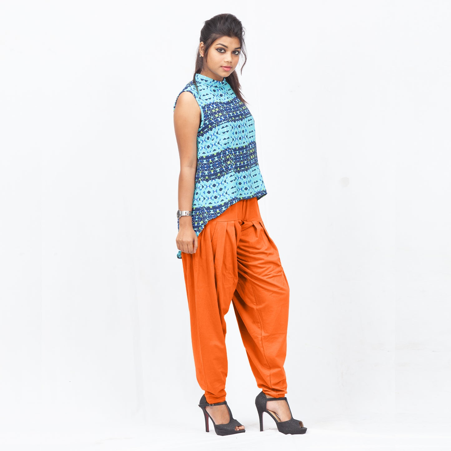 Premium Neon Orange Patiala