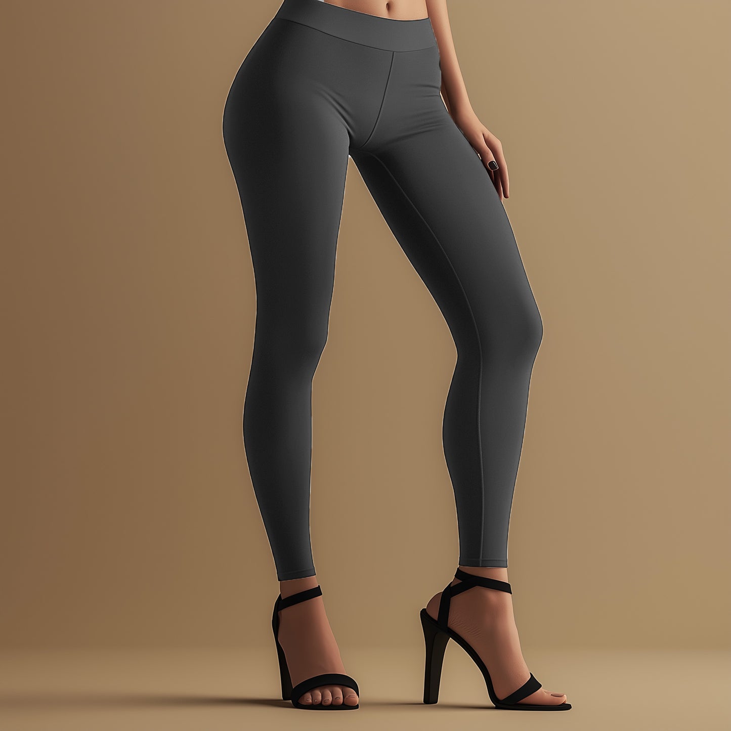 Elegant Silver Ankle Leggings
