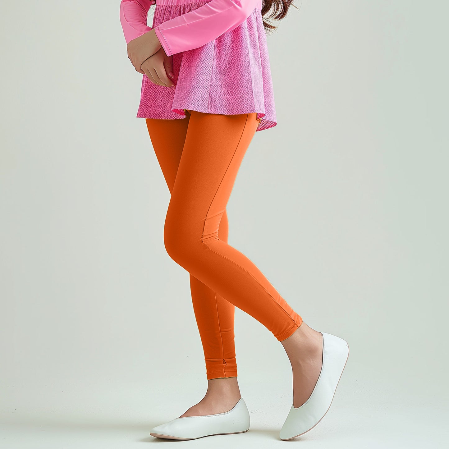 Super-Soft Neon Orange Leggings