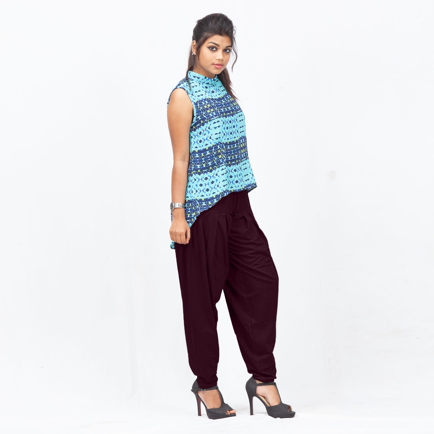 Premium Ice Maroon Patiala