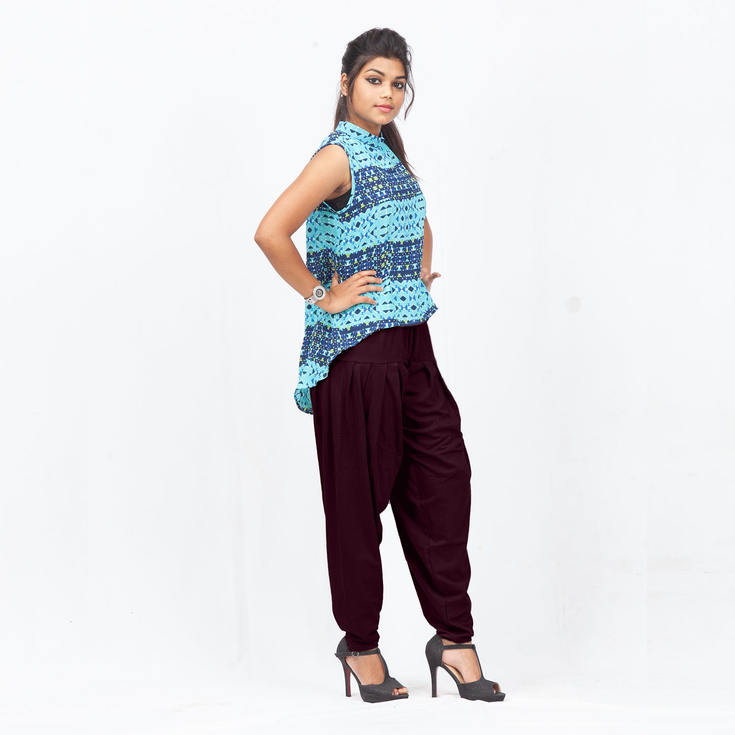 Premium Ice Maroon Patiala