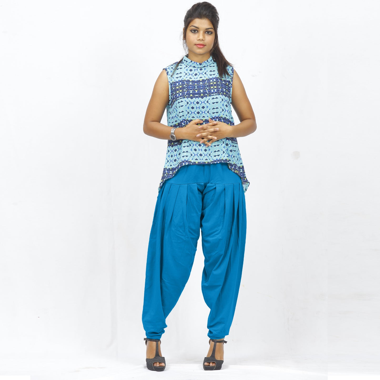 Premium Sky Blue Patiala