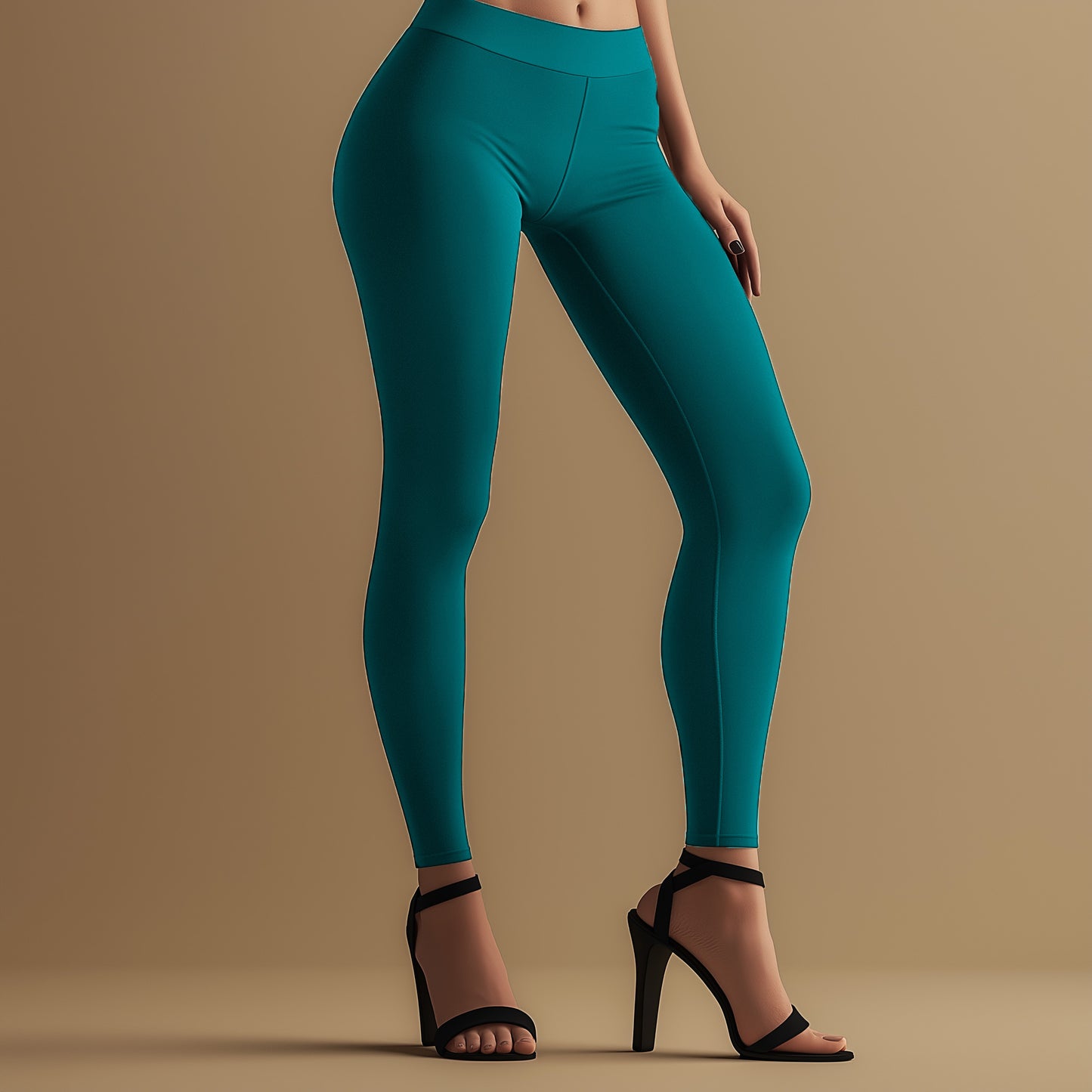 Elegant Ramar Green Ankle Leggings