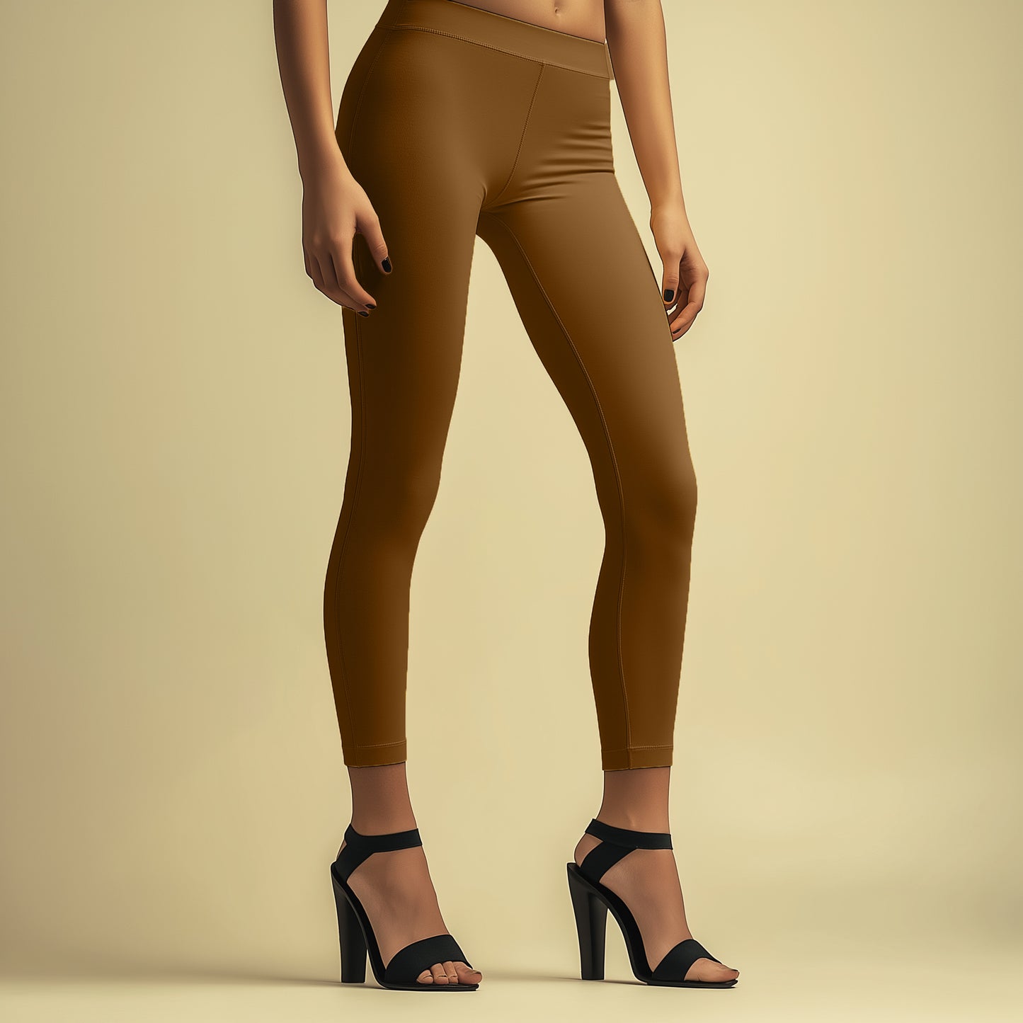 Elegant Sand Ankle Leggings