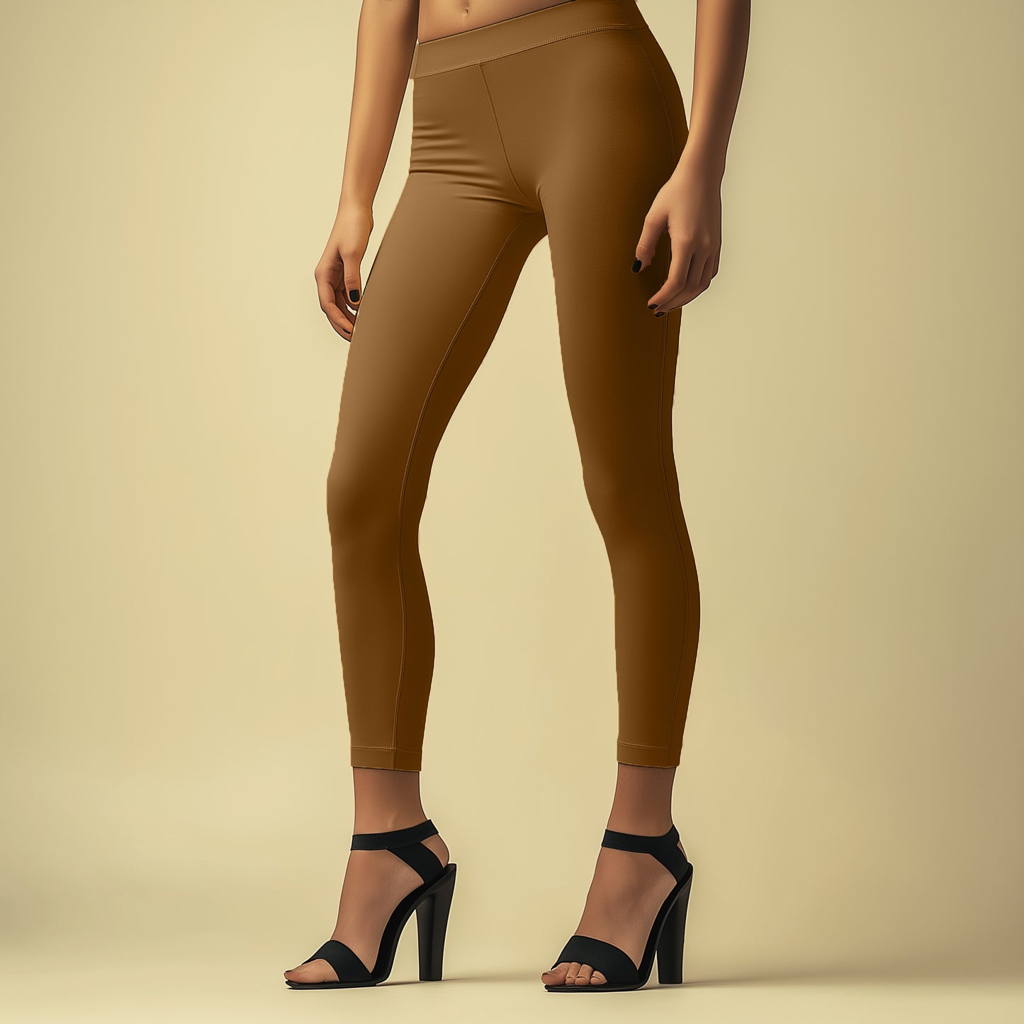 Elegant Sand Ankle Leggings