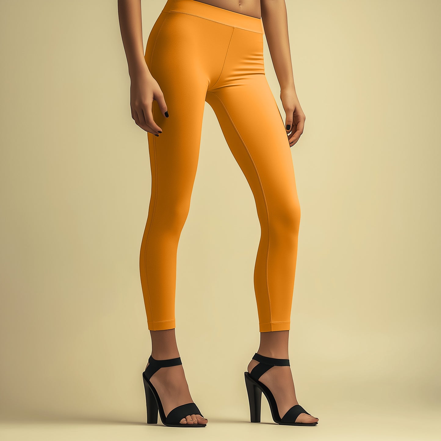 Elegant Mango Yellow Ankle Leggings