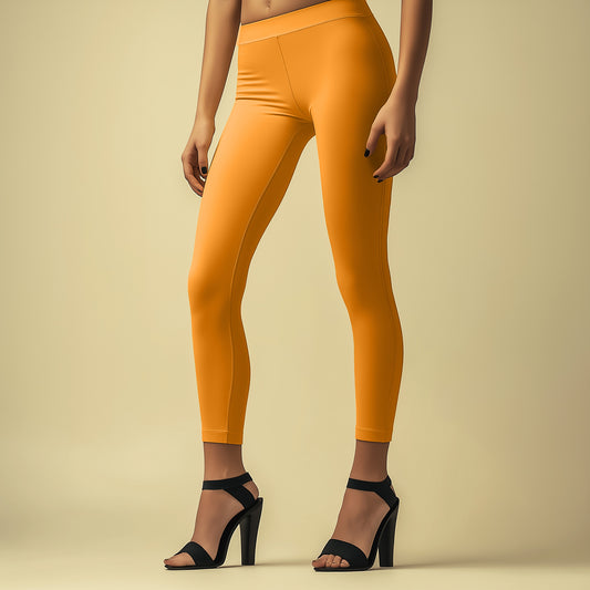 Elegant Mango Yellow Ankle Leggings